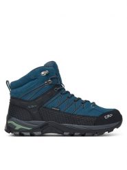 CMP Trekkingi Rigel Mid Wp 3Q12947 Niebieski. Niebieskie botki sznurowane CMP, bez wzorów, ze skóry, bez obcasa, bez zapięcia. Za 529.99 zł.