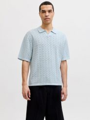 Jack & Jones Koszulka polo "Tyler" w kolorze błękitnym rozmiar: XXL. Niebieskie koszulki polo Jack & Jones, xxl, bez wzorów, bez kołnierzyka, bez ramiączek. Za 79.03 zł.