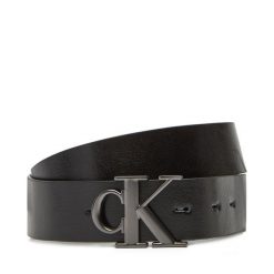 Pasek Męski Calvin Klein Jeans. Czarne paski Calvin Klein Jeans, bez wzorów, z jeansu. Za 289.99 zł.