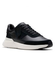 Clarks Skórzane sneakersy "Craft Pace" w kolorze czarnym rozmiar: 42. Czarne buty sportowe casual Clarks, bez wzorów, bez zapięcia. Za 197.17 zł.