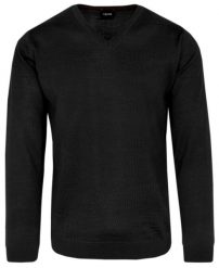 Sweter w Serek (szpic) - Marka Vesari (Vistula) - Czarny. Czarne swetry rozpinane Vesari (Vistula), l, bez wzorów, z wełny, bez kołnierzyka, bez ramiączek. Za 189.00 zł.