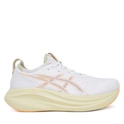 Buty do biegania Asics. Białe buty do biegania ASICS, bez wzorów, bez zapięcia, do biegania. Za 689.99 zł.