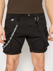 Alpha Industries Szorty materiałowe Utility 116213 Czarny Regular Fit. Czarne szorty Alpha Industries, m, bez wzorów, z bawełny. Za 339.99 zł.