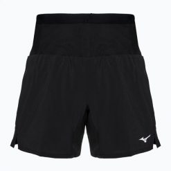 Spodenki do biegania męskie Mizuno Multi Pocket. Czarne krótkie spodenki sportowe Mizuno, l, bez wzorów. Za 169.99 zł.