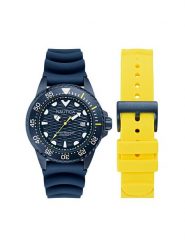 Nautica Zegarek Sporty SET NAPSDS506 Granatowy. Niebieskie, analogowe zegarki Nautica. Za 899.99 zł.