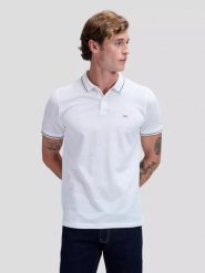 MESKA KOSZULKA LEE PIQUE POLO BRIGHT WHITE 112349973. Białe koszulki polo sportowe Lee, m, bez wzorów, bez kołnierzyka, bez ramiączek. Za 99.99 zł.