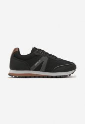 Czarne Casualowe Buty Sportowe Sneakersy z Geometrycznymi Przeszyciami Lereta. Czarne buty sportowe casual Born2be, bez wzorów, z jeansu, bez zapięcia. W wyprzedaży za 127.99 zł.