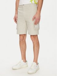 Karl Kani Szorty materiałowe Retro Washed 60100045 Biały Regular Fit. Białe szorty Karl Kani, m, bez wzorów, z bawełny, retro. Za 169.99 zł.