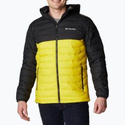Kurtka Pikowana Męska Columbia Powder Lite Hooded. Żółte kurtki Columbia, l, bez wzorów, z puchu, bez kaptura. W wyprzedaży za 464.00 zł.