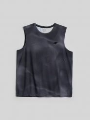 4F Koszulka treningowa regular szybkoschnąca męska - czarna M. Czarne t-shirty 4F, m, bez wzorów, bez kołnierzyka, bez ramiączek. Za 99.99 zł.