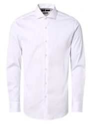 BOSS Koszula łatwa w prasowaniu Mężczyźni Slim Fit biały, 38. Białe koszule Boss, m, bez wzorów, bez kołnierzyka, bez ramiączek. Za 549.95 zł.