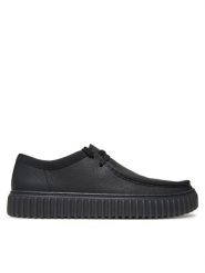 Clarks Półbuty Torhill Lo 26181385 Czarny. Czarne eleganckie półbuty Clarks, bez wzorów, ze skóry, bez obcasa, bez zapięcia. Za 429.99 zł.