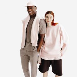 Bluza okrągły dekolt unisex Elementals. Czerwone bluzy Decathlon, m, bez wzorów, z bawełny, bez kaptura. W wyprzedaży za 99.99 zł.