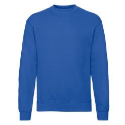 Męska Klasyczna Bluza Wkładana Przez Głowę. Niebieskie bluzy Fruit of the Loom, m, bez wzorów, bez kaptura. Za 62.99 zł.