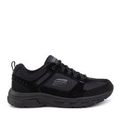 Trekkingi Skechers. Czarne buty trekkingowe Skechers, bez wzorów, bez zapięcia. Za 189.99 zł.