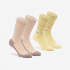 Skarpety turystyczne Quechua Hike 100 długie x2. Skarpety QUECHUA, bez wzorów, z bawełny. Za 44.99 zł.