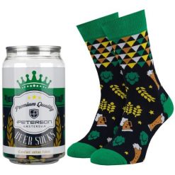 Modne, kolorowe skarpety męskie w rozmiarze 38-44 we wzór z motywem piwa Peterson PTN SML-1P-BE1-38-44. Skarpety Peterson, bez wzorów, z bawełny. Za 45.00 zł.