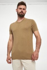 T-shirt męski dzianinowy Peeron JOOP! JEANS. Swetry nierozpinane JOOP! Jeans, m, bez wzorów, z dzianiny, bez kołnierzyka, bez ramiączek. W wyprzedaży za 293.30 zł.