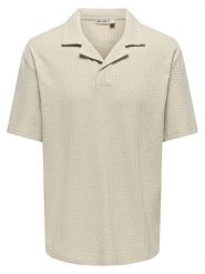 ONLY & SONS Koszulka polo "Onsaustin" w kolorze beżowym rozmiar: XL. Brązowe koszulki polo sportowe Only & Sons, xl, bez wzorów, bez kołnierzyka, bez ramiączek. Za 74.28 zł.
