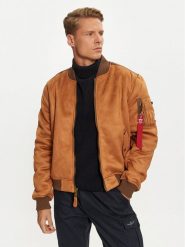 Alpha Industries Kurtka bomber 148122 Brązowy Regular Fit. Brązowe kurtki Alpha Industries, m, bez wzorów, z syntetyku, bez kaptura. Za 699.99 zł.