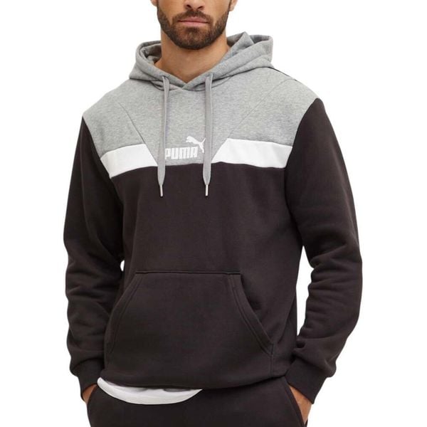 Męska bluza sportowa dresowa bawełniana PUMA COLORBLOCK 681731-01. Czarne bluzy bez kaptura Puma, m, bez wzorów, z bawełny, bez kaptura. Za 129.99 zł.
