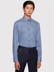 Boss Koszula Jango 50445380 Niebieski Slim Fit. Niebieskie koszule Boss, m, bez wzorów, z bawełny, bez kołnierzyka, bez ramiączek. Za 269.99 zł.