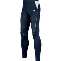 Legginsy premium Mizuno JPN. Niebieskie legginsy długie sportowe Mizuno, l, bez wzorów, z materiału, do biegania. Za 252.10 zł.