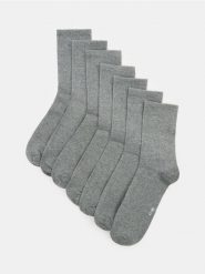 Długie skarpetki OEKO-TEX 7 pack - szary. Szare skarpety Sinsay, bez wzorów. Za 22.99 zł.