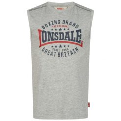 Tank top Lonsdale Regular Fit ST.Agnes. Niebieskie bezrękawniki Lonsdale, bez wzorów, bez kołnierzyka, bez ramiączek. Za 121.00 zł.