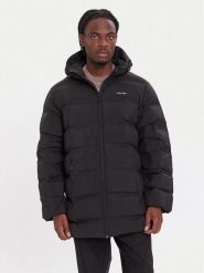 Calvin Klein Kurtka puchowa LV04LD516G Czarny Regular Fit. Czarne kurtki CALVIN KLEIN, m, bez wzorów, z puchu, bez kaptura. Za 1,499.00 zł.