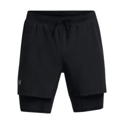 Szorty 2 w 1 Under Armour Launch 5". Czarne odzież kompresyjna Under Armour, m, bez wzorów, z dzianiny, do biegania. Za 263.00 zł.