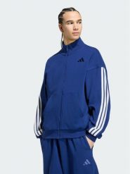 Adidas Bluza Adidas Kit 3-Stripes KW2356 Niebieski Regular Fit. Niebieskie bluzy Adidas, m, bez wzorów, z bawełny, bez kaptura. Za 298.99 zł.