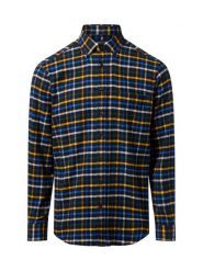 Andrew James koszula flanelowa Mężczyźni Regular Fit Bawełna niebieski|żółty, XL. Niebieskie koszule Andrew James, m, bez wzorów, z bawełny, bez kołnierzyka, bez ramiączek. Za 139.95 zł.