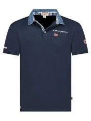 Geographical Norway Koszulka polo "Kerwin" w kolorze granatowym rozmiar: S. Niebieskie koszulki polo Geographical Norway, s, bez wzorów, z bawełny, bez kołnierzyka, bez ramiączek. Za 74.63 zł.