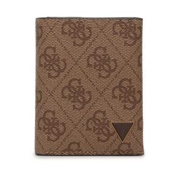 Duży Portfel Męski Guess. Brązowe portfele Guess, z aplikacjami. Za 169.99 zł.