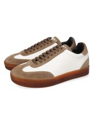 MELVIN & HAMILTON Skórzane sneakersy "Alfie 9" w kolorze jasnobrązowo-białym rozmiar: 46. Białe buty sportowe casual Melvin & Hamilton, bez wzorów, bez zapięcia. Za 469.99 zł.