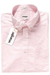 KOSZULA WRANGLER LS 1PKT BUTTON DOWN PEPPA PINK W58833NU6 112129605. Różowe koszule Wrangler, l, bez wzorów, z materiału, bez kołnierzyka, bez ramiączek. Za 119.99 zł.