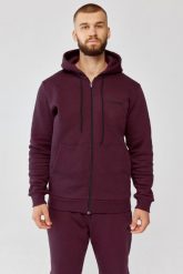 Męska bluza dresowa z kapturem Rough Radical Track Hoodie Zip. Czerwone bluzy z kapturem ROUGH RADICAL, m, bez wzorów, z bawełny, z kapturem. Za 189.99 zł.
