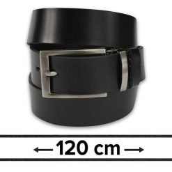 Pasek do Spodni, Czarny 120 cm, Skórzany, Elegancki, Męski, Możliwość Skrócenia -ZET. Czarne paski Zet, bez wzorów, ze skóry, eleganckie. Za 89.00 zł.