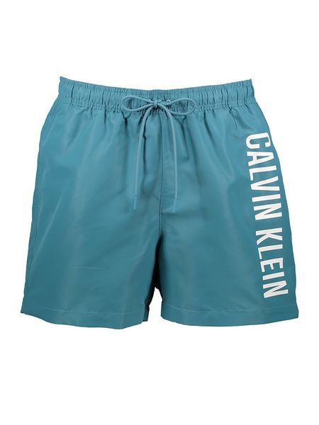CALVIN KLEIN UNDERWEAR Szorty kąpielowe w kolorze turkusowym rozmiar: M. Niebieskie kąpielówki Calvin Klein Underwear, m, bez wzorów. Za 132.05 zł.