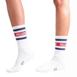 Skarpety Unisex Dla Dorosłych O Średnim Kroju. Białe skarpety Palladium, bez wzorów. Za 69.99 zł.