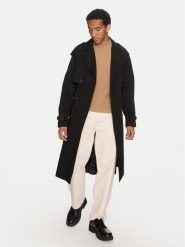 Hugo Trencz Merlyn2431 50516762 Czarny Relaxed Fit. Czarne płaszcze Hugo, m, bez wzorów, z bawełny, bez kaptura. Za 1,169.00 zł.