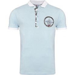 Koszulka polo "Vito" w kolorze błękitnym. Koszulki polo marki Nebulus, z nadrukiem, polo, z krótkim rękawem. W wyprzedaży za 108.95 zł.
