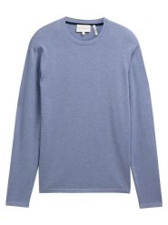 Tom Tailor Sweter w kolorze niebieskim rozmiar: S. Niebieskie swetry nierozpinane Tom Tailor, s, bez wzorów, ze splotem, bez kołnierzyka, bez ramiączek. Za 61.17 zł.