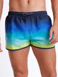 Admas Szorty kąpielowe w kolorze żółto-błękitno-granatowym rozmiar: XL. Niebieskie krótkie spodenki sportowe admas, xl, bez wzorów, z materiału. Za 86.99 zł.