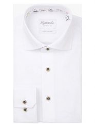 Michaelis Koszula - Slim fit - w kolorze białym rozmiar: 45. Białe koszule Michaelis, bez wzorów, z bawełny, bez kołnierzyka, bez ramiączek. Za 147.65 zł.
