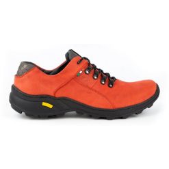 Olivier Męskie buty trekkingowe 296GT czerwone. Czerwone trekkingi bez wzorów, ze skóry, bez zapięcia. Za 319.69 zł.
