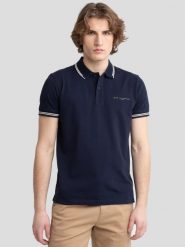 Koszulka męska polo granatowa Wladym 403. Niebieskie koszulki polo BIG STAR, l, bez wzorów, z dzianiny, bez kołnierzyka, bez ramiączek. Za 159.99 zł.