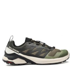 Buty do biegania Salomon. Zielone buty do biegania Salomon, bez wzorów, bez zapięcia, do biegania. Za 299.99 zł.