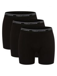 Finshley & Harding Obcisłe bokserki pakowane po 3 szt. Mężczyźni Bawełna czarny, XL. Czarne bokserki Finshley & Harding, m, bez wzorów, z bawełny. Za 109.95 zł.